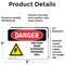 Signmission Fire Pump Room Authorized Danger Sign, Vinyl Decal, 5in W x 3.5in L, 2PK OS-2PACK-DS-D-35-L-1920 - alternate 2